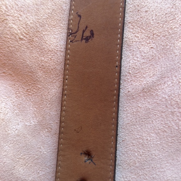 Another Line Inc leopard print cow hide big gold color buckle and end cap sz 30 - Picture 7 of 10